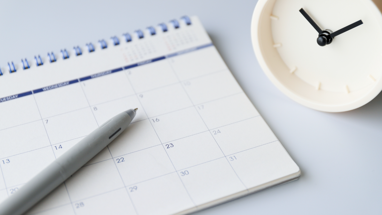 1ヶ月のカレンダー